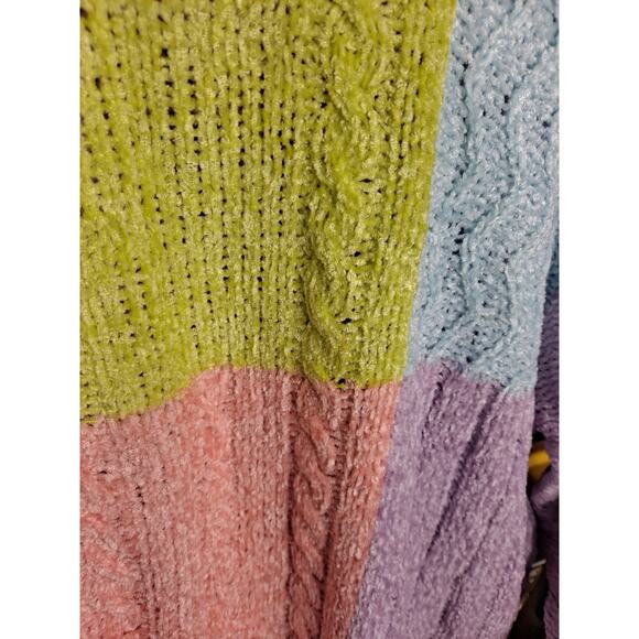 Samantha Taylor Women's Acrylic Colorblock Crew Neck Long Sleeve Sweater Size L‎ - Picture 5 of 7